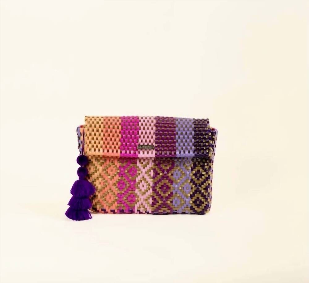 NEW VALEROSA women's portia clutch in purple